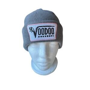 Voodoo Doughnuts Light Dusty Blue Acrylic Beanie Hat One Size Adult
